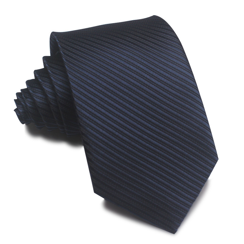 Picture of 25 New 8cm Polyester Jacquard Stripesd Tie 7cm Men's and Women's Business Formal Wear Casual High-End Red Black Blue