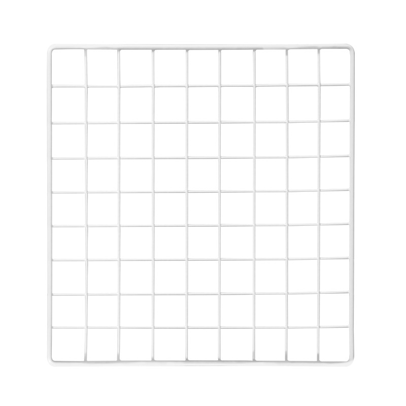 Picture of Kindergarten Wall Mesh Grids Iron Mesh Goods White Photo Wall Mesh Frame Wire Grids Mesh Supermarket Wall Storage Rack