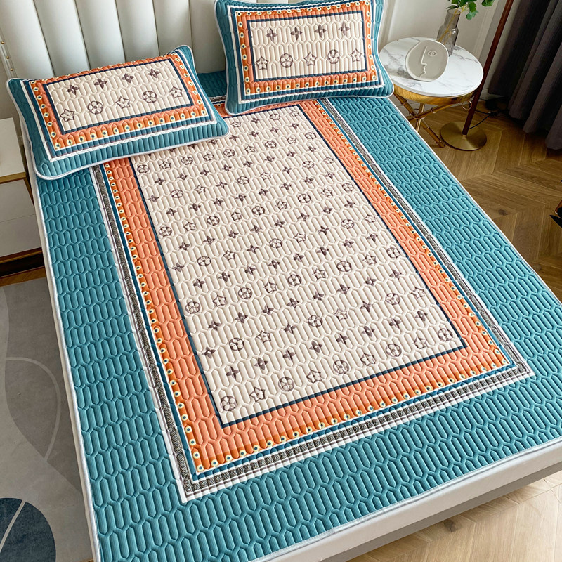 Picture of 2023 new large version of digital printing latex mat three-piece summer bedding air-conditioning mat washable