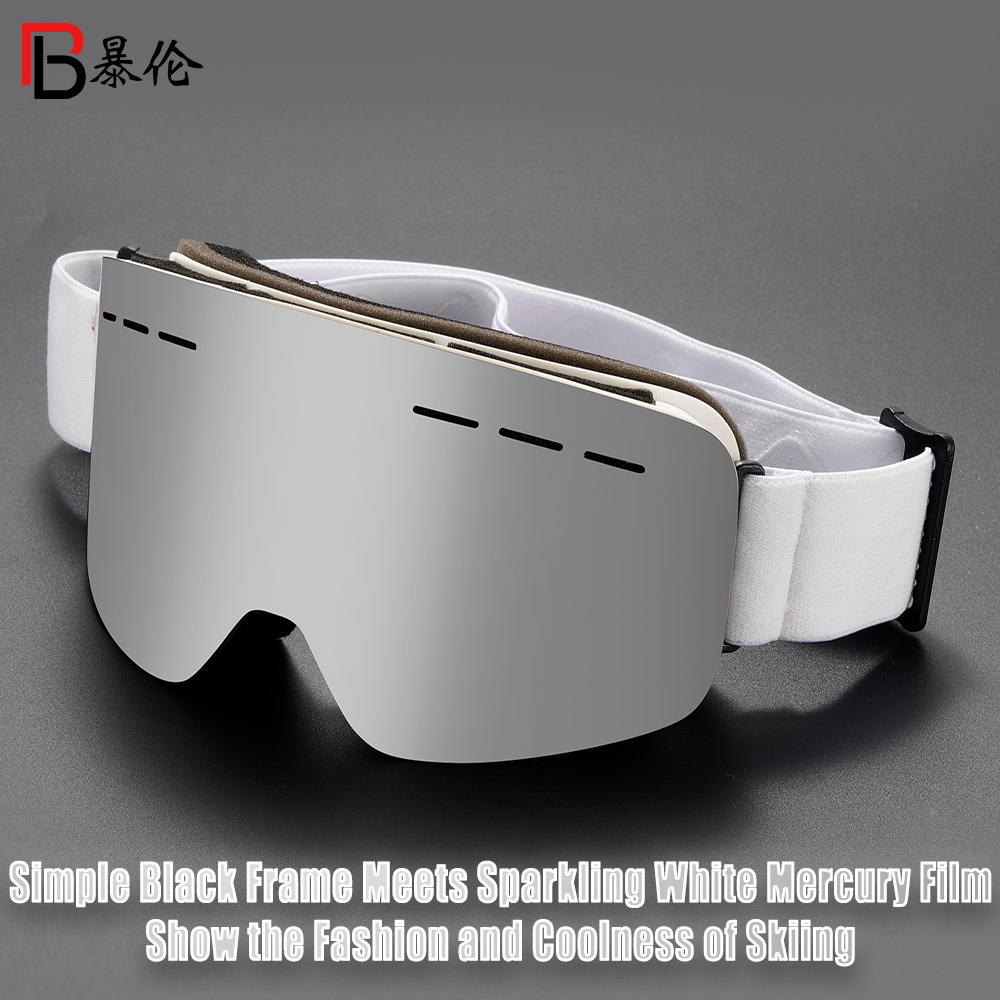 Picture of Cross-border double-layer polarized anti-fog cylindrical ski goggles suit outdoor mountaineering UV-proof windproof snow goggles 3051