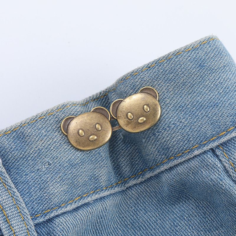 Picture of Chinese Knot Waist Buckle Pair Buckle Flat Bottom Removable Nail-free Seam-free Button Girl's Trouser Skirt Waist Size Change Artifact