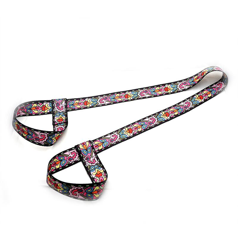 Picture of Factory Wholesale Digital Printing Yoga Mat Straps Nylon Colorful Binding Straps Storage Straps Binding Rope Yoga Stretch Straps