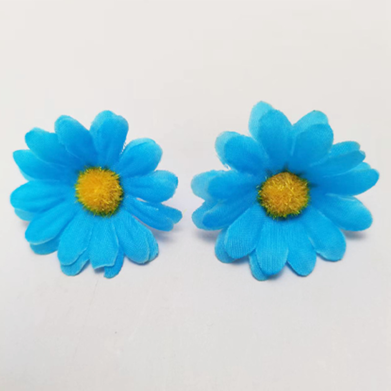Picture of Simulated 4cm Small Chrysanthemum DIY Sun Flower Head Small Daisy Arch Road Leading Flower Arrangement Flower Garland Head Jewelry Wholesale