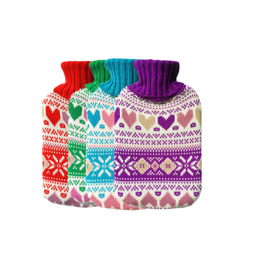 Picture of 2000ml hot water bag knitted cover large cloth cover water-filled hot water bag flannel bag super soft knitted insulation