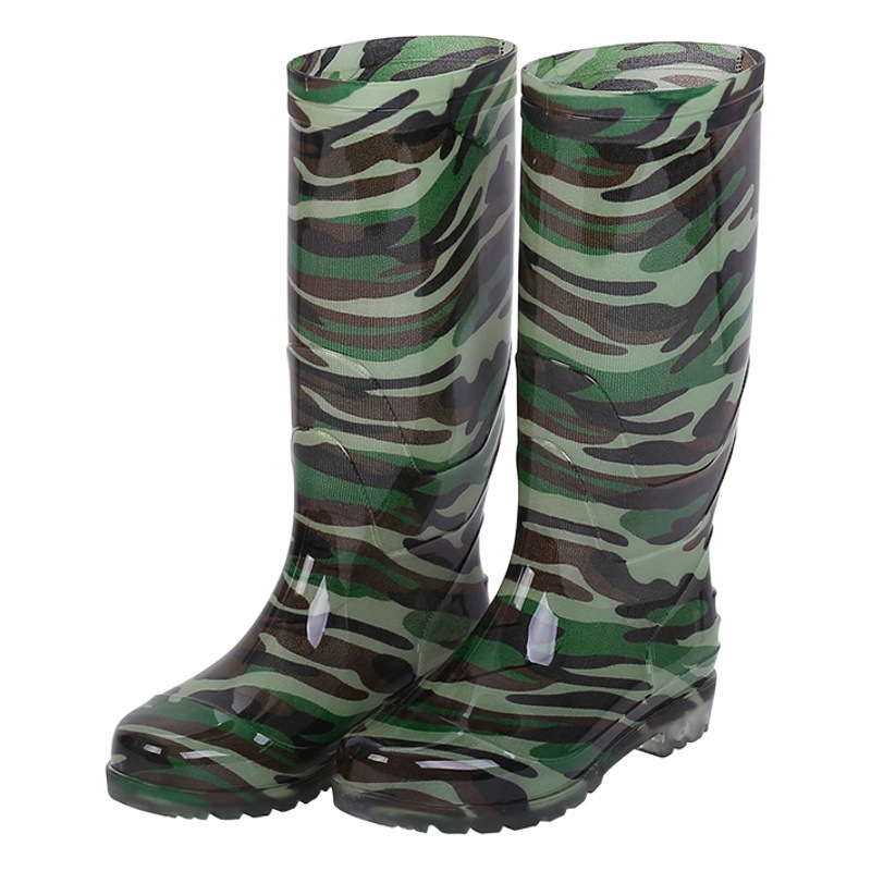 Winter Men's Gaobang Rain Shoes High Barrel Warm Comfortable Construction Site Long Barrel Rain Boots Plastic Water Shoes Rubber Shoes for Men