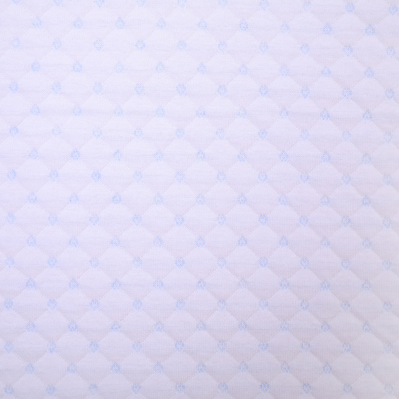 Picture of Shu cotton jacquard air layer two-sided cotton silk air layer baby sleeping bag crawling tire cap three-layer cotton fabric
