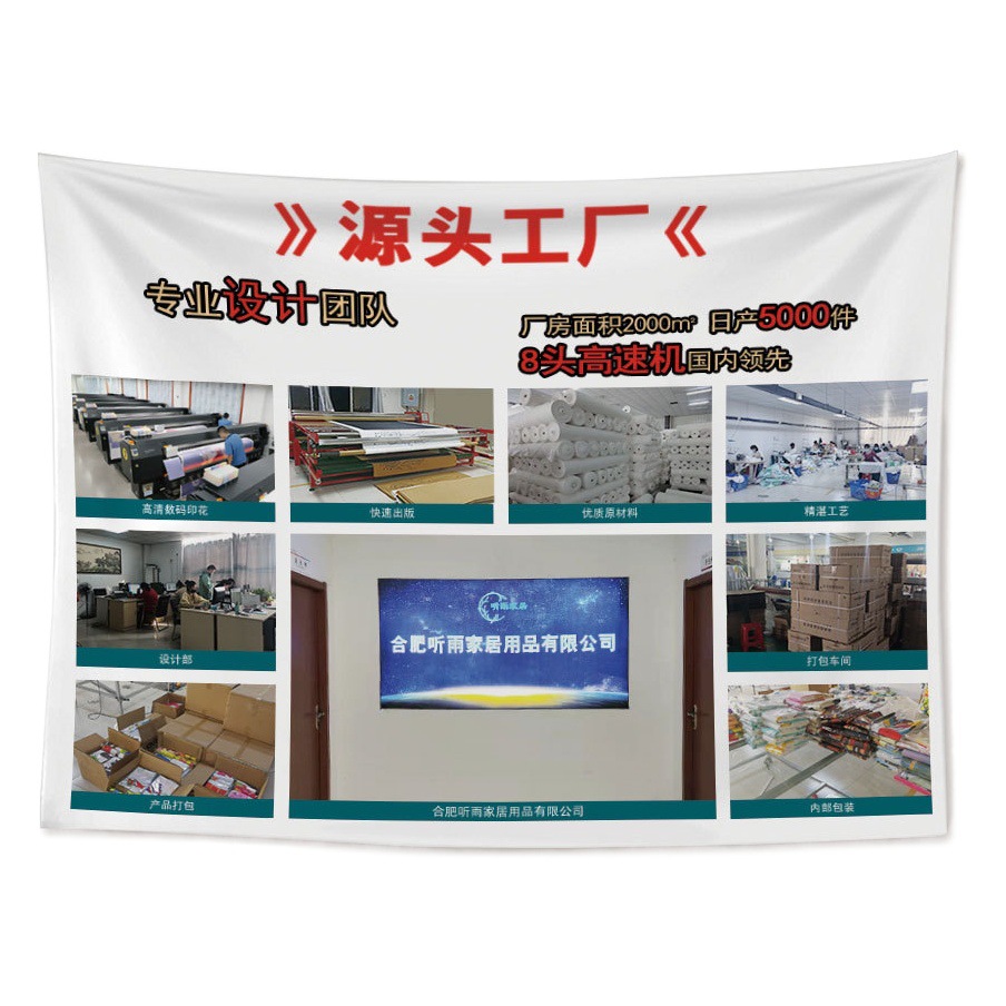 Amazon cross-border hanging cloth background cloth large size wide room decoration short plush tapestry a generation of supply
