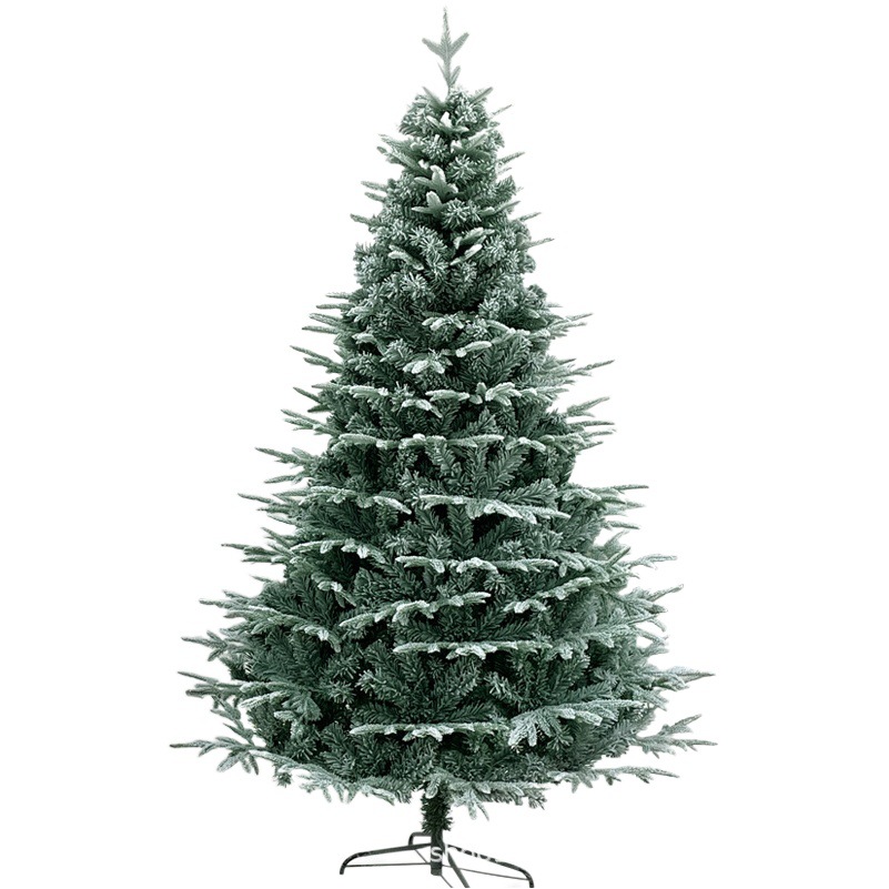Christmas tree encryption White simulation snow tree encryption PE less snow Christmas tree snowflakes snow ornaments large decorations