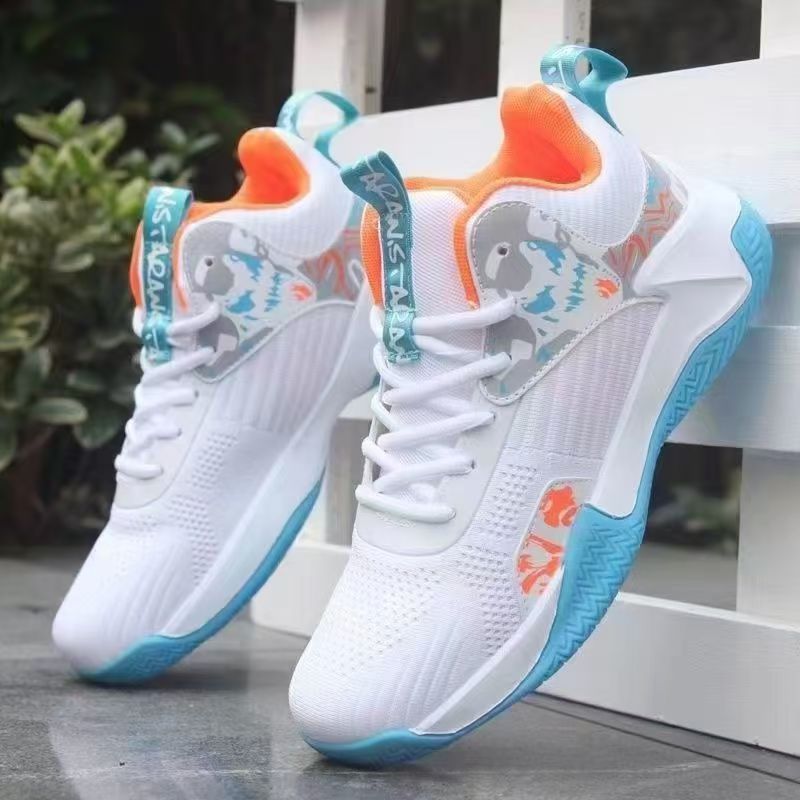 Men's Sneakers New Breathable Mesh High-top Basketball Shoes Students Practical Non-slip Wear-resistant Shoes Korean Style Trendy Shoes