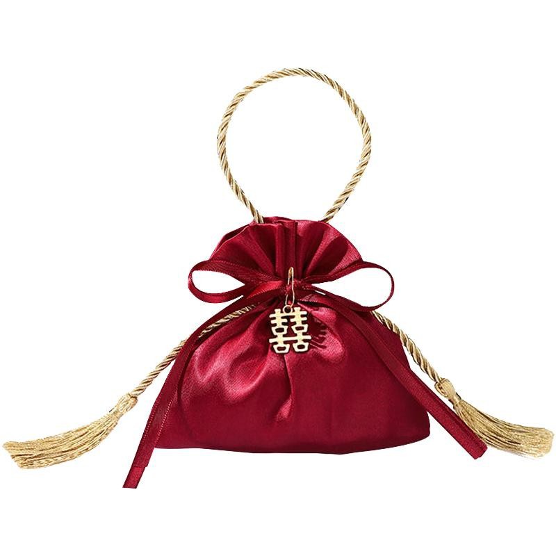 Picture of Wedding Ceremony Satin Wedding Candy Bag Creative European Style Accompanying Ceremony Candy Bag Creative Ins Style Candy Box