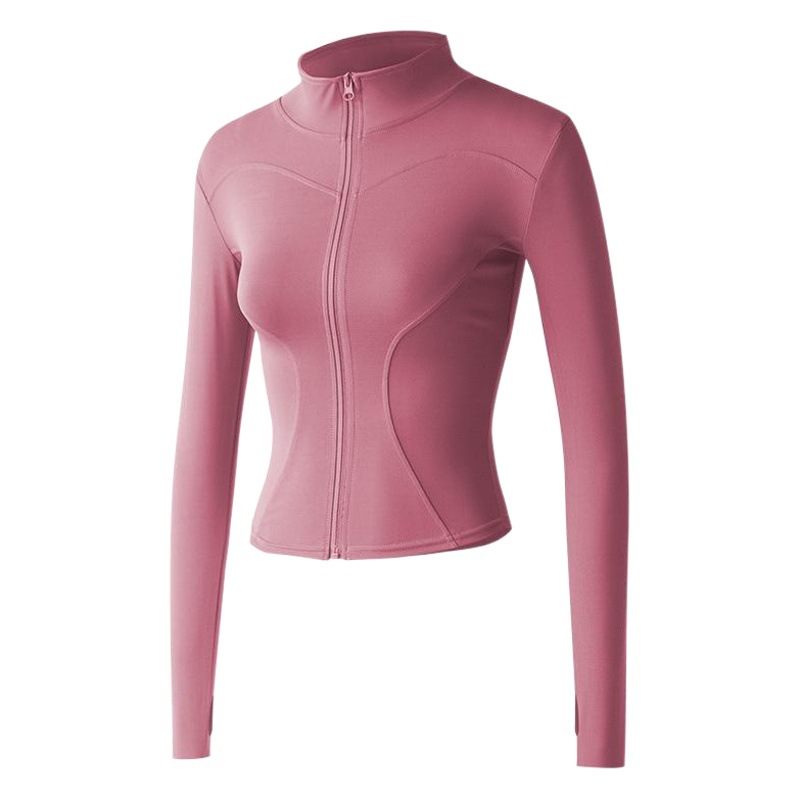 Juyitang Spring and Autumn High Elasticity Sports Yoga Jacket Cross-Border Running and Cycling Slimming Yoga Wear Fitness Top for Women