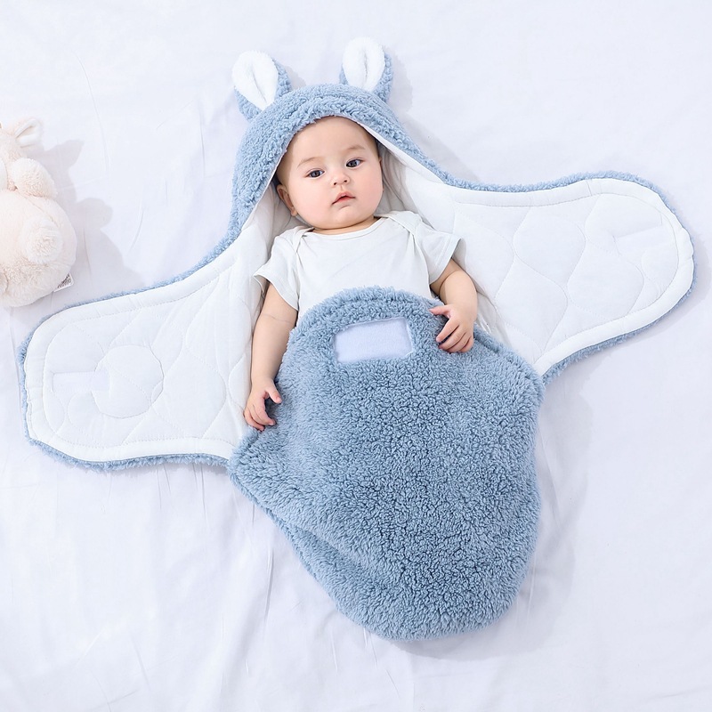 Picture of Coated Baby Newborn Baby Sleeping Bag Anti-Scare Swaddling Baby Supplies for Newborn Baby in Autumn and Winter