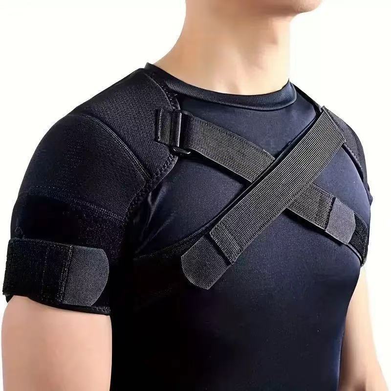 Cross-border new double shoulder support with neoprene protective sleeve posture orthosis to prevent shoulder back sprain
