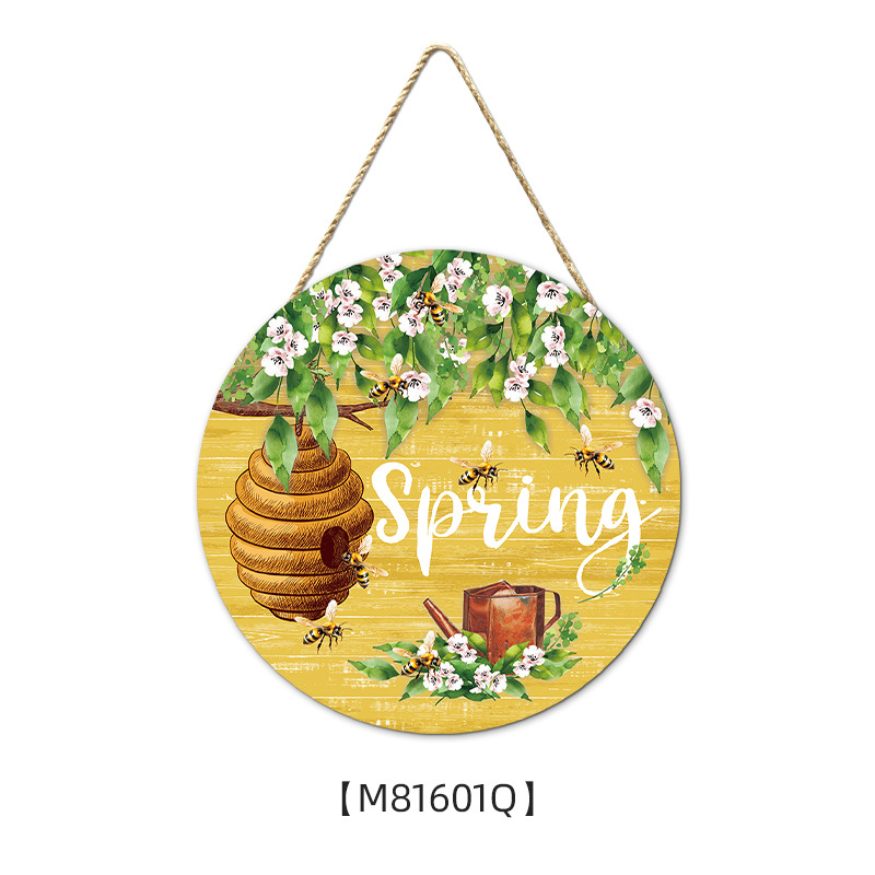 Picture of Amazon Hello spring farmhouse collection wooden ornaments wall decoration American country Spring door plate pendant