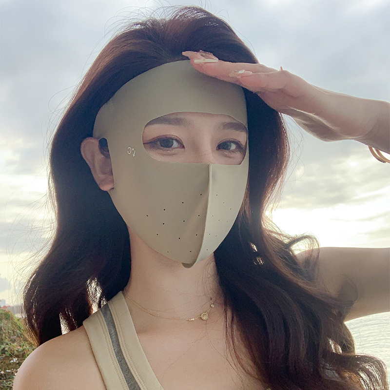 Picture of Mask sun protection female eye protection corner breathable summer sun protection UV protection outdoor sports seamless Ice Silk sun protection mask