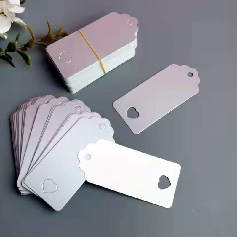 Picture of Kraft paper small card candy box small accessories handwritten word notes small tag rectangular card distribution hemp rope