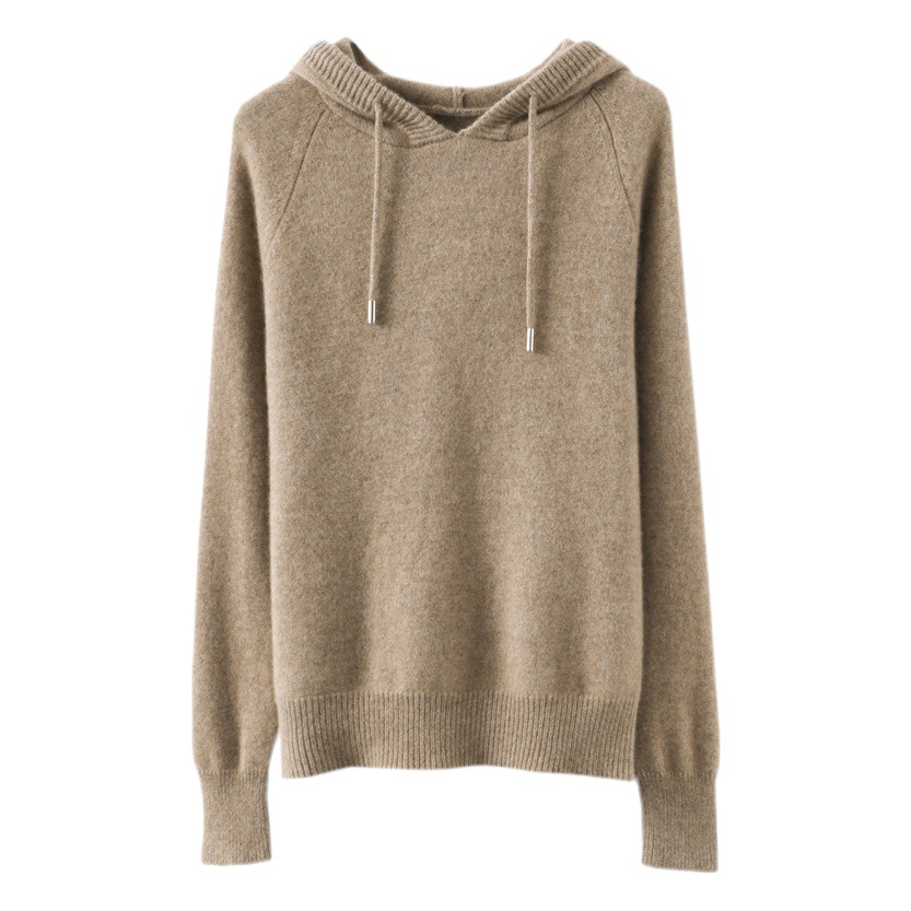 Cross-Border 2025 Autumn and Winter New Hooded Sweatshirt Knitwear Women's Loose Pullover Sweater Jacket Clothing Base Layer