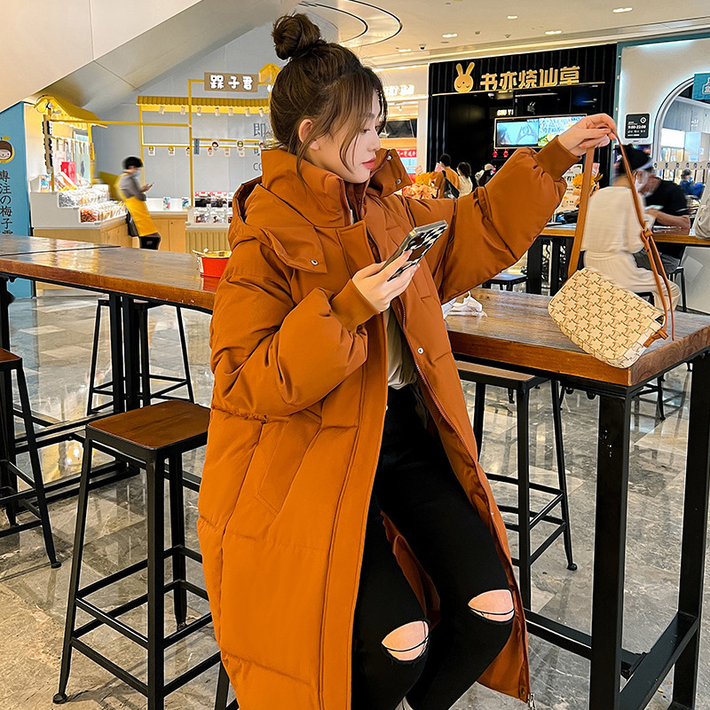 Picture of Thickened Down Cotton-padded Coat Women's Korean-style Loose Long Over-the-knee Cotton-padded Coat 2024 Winter New Coat Ins Bread Clothing Trendy