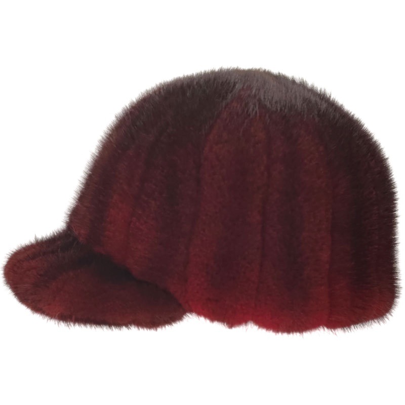 New Korean style versatile mink fur hat women's autumn and winter thickened warm peaked cap fashion mink fur Knight hat
