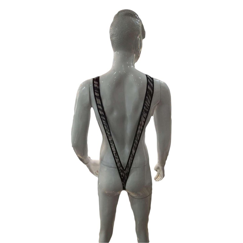 Sexy Underwear Men's Thong Sexy Jumpsuit Outdoor Convex Underwear Swimsuit V-Shaped Strap