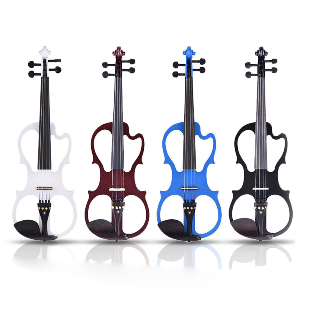 Foreign trade hot selling solid wood electric violin silent violin adult violin electric violin electroacoustic violin