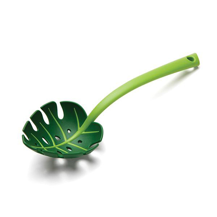 Picture of Creative kitchen green leaf colander turtle leaf spoon noodle spoon spoon spoon spoon drain daily necessities tools cooking spoon shovel