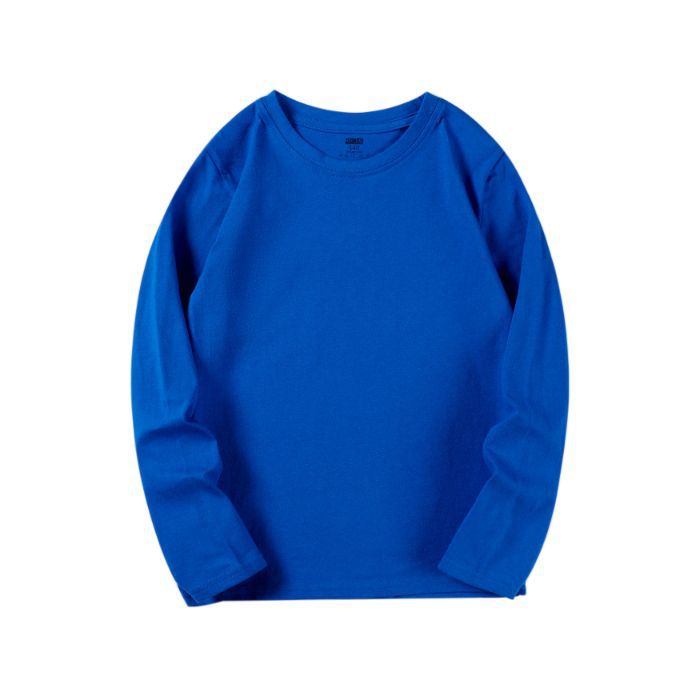 Picture of Children's Light Plate Long Sleeve 100 Cotton 200g Solid Color Children's Wear Base Shirt Blank Top T-Shirt