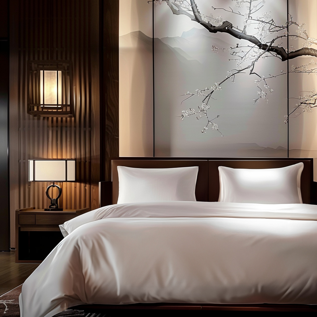 Picture of Hotel linen four-piece encrypted bed sheet quilt cover cotton hotel bedding hotel linen hotel four-piece set