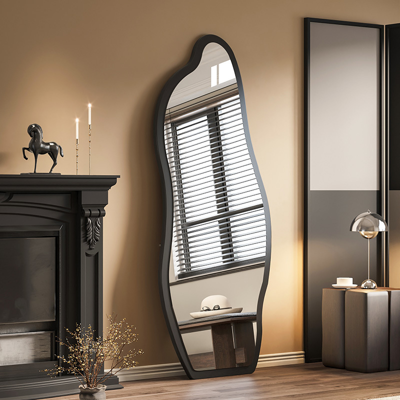 Mid-Ancient Style Full-Length Mirror Dressed Mirror Modern Home Living Room Bedroom Floor-to-Floor Wall Super Cost-Effective Girls' Dormitory Mirror