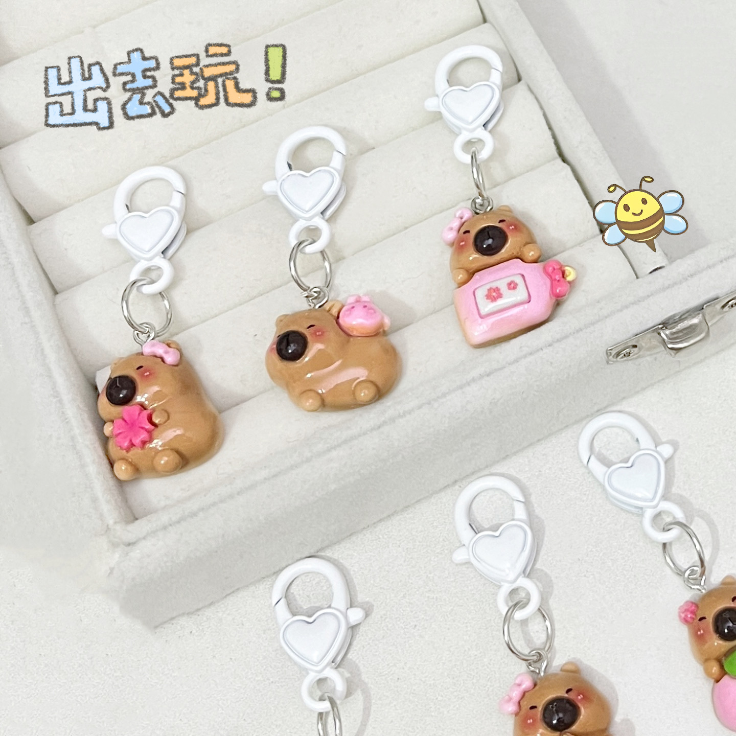 Picture of Kapi Barra Heart-shaped Buckle Cute Students'Schoolbag Pendant Ins Cartoon Girl's Heart for Best Friends Hanging Ornaments