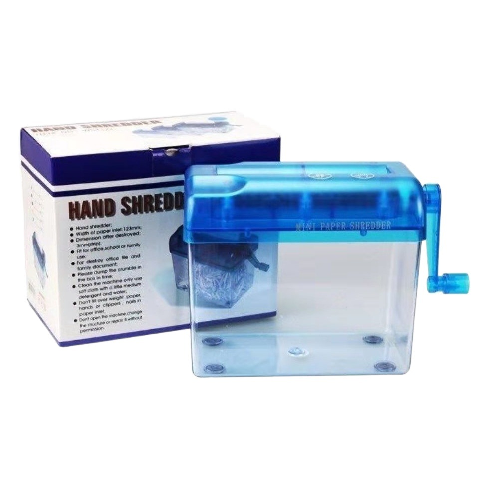 Manual shredder a6 mini household hand shredder small office shredder desktop strip shredder
