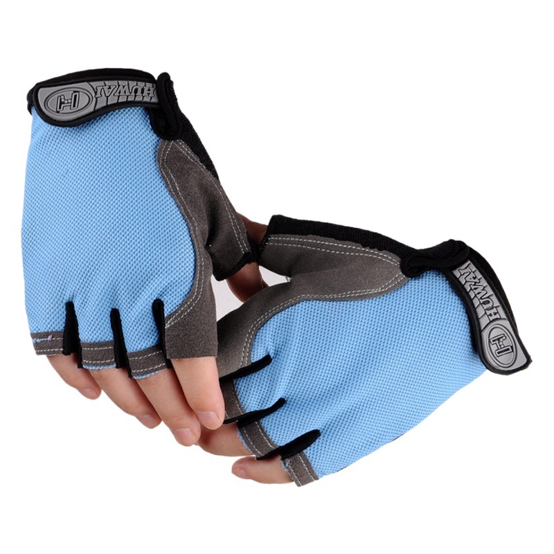 Cross-border Thin Half-finger Gloves Men's and Women's Riding Non-slip Quick-drying Sports Fitness Breathable Bicycle Gloves A01W