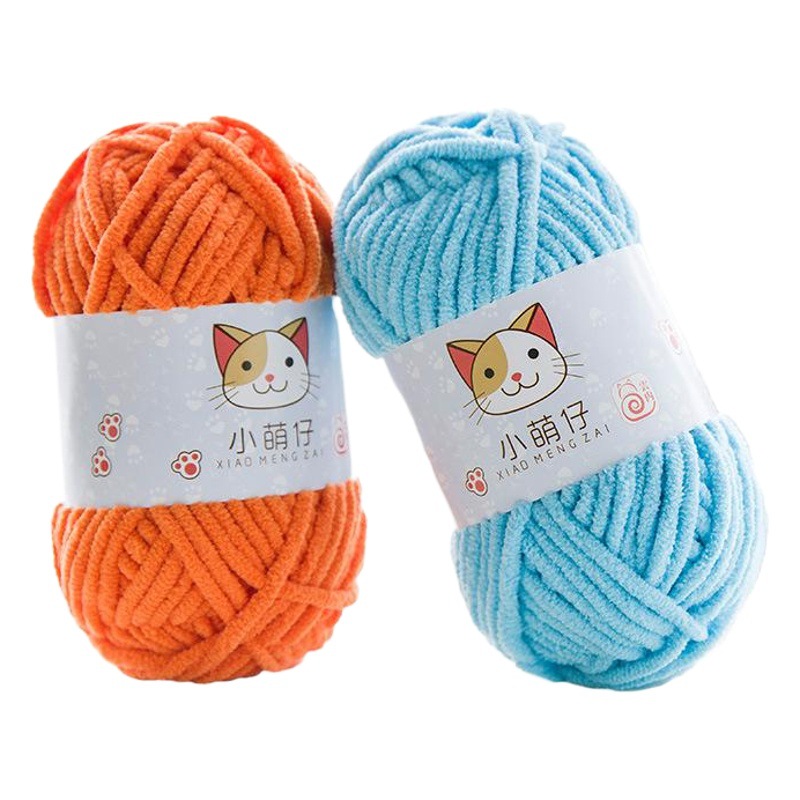 Gart Snowball Xiaomeng Handmade Diy Woven Chenille Wool Thick Ice Line Crochet Scarf Doll Baby Line
