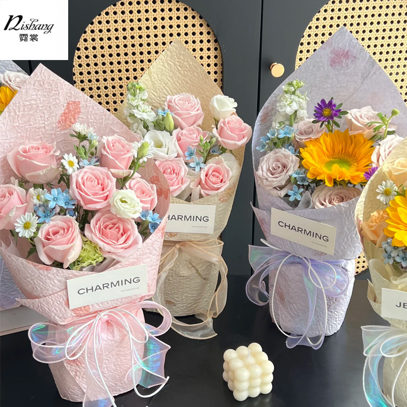 Neishang Hand-Torn Petals Dongba Paper Flower Wrapping Paper Waterproof Fenghua Paper Retro Texture Floral DIY Material