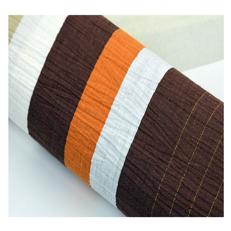 Nylon hemp cotton blended yarn-dyed sliver fabric Nylon monofilament linen/cotton high-grade women's dress fabric