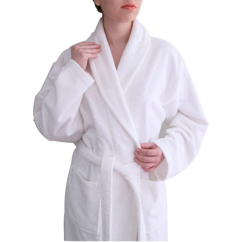 Hotel Bathrobe Cotton White Cut Velvet Waffle Terry Sleepy Gown Cotton Homestay Hotel Five-star Hotel Bathrobe
