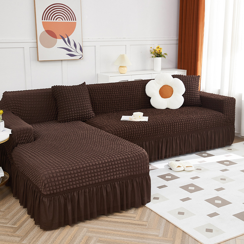 Picture of Thickened stretch seersucker lace sofa cover cover for imperial concubine single double combination sofa cover all-inclusive non-slip