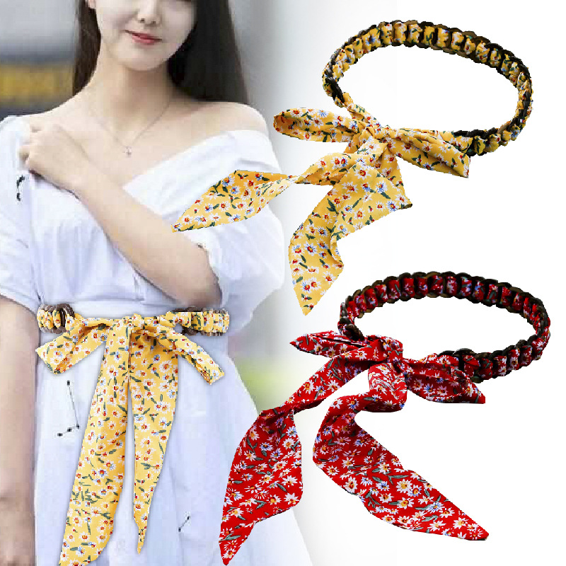 Simple New Scarf Belt Women's Decorative Skirt All-match Student Cloth Pants Belt Waist Chain Accessories Tie Summer