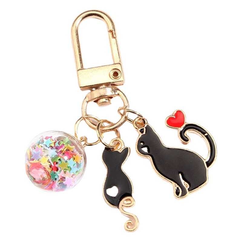 Stained Glass Ball Cat Mermaid Shark Jellyfish Marine Headset Cartoon Bag Pendant Pendant Factory Outlet