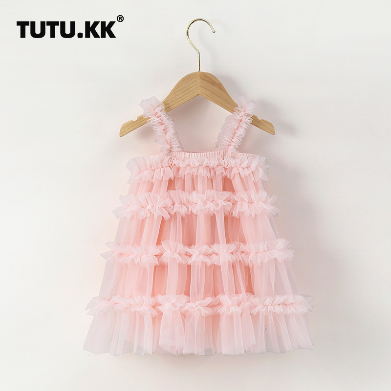 Picture of Girls' Tutu Skirt Princess Dress Yiwu Lingfeng Autumn New Spaghetti Strap Dress Baby Girl Formal Dress Girls' Dress
