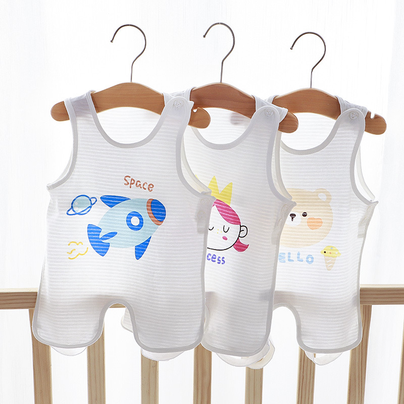 Bellyband Baby Cotton Class A Half-back Climbing Clothes Baby Summer Thin Belly Protection Newborn Vessel-style Belly Wai with Legs