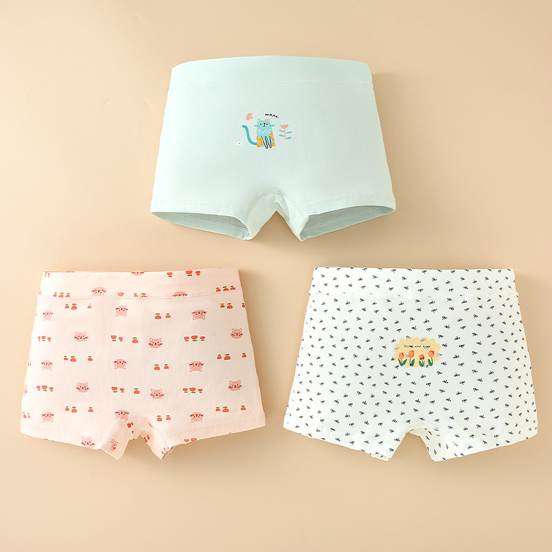 Picture of Girls' boxer briefs pure cotton class a children girls' baby girls' boxer shorts medium and large children's shorts wholesale