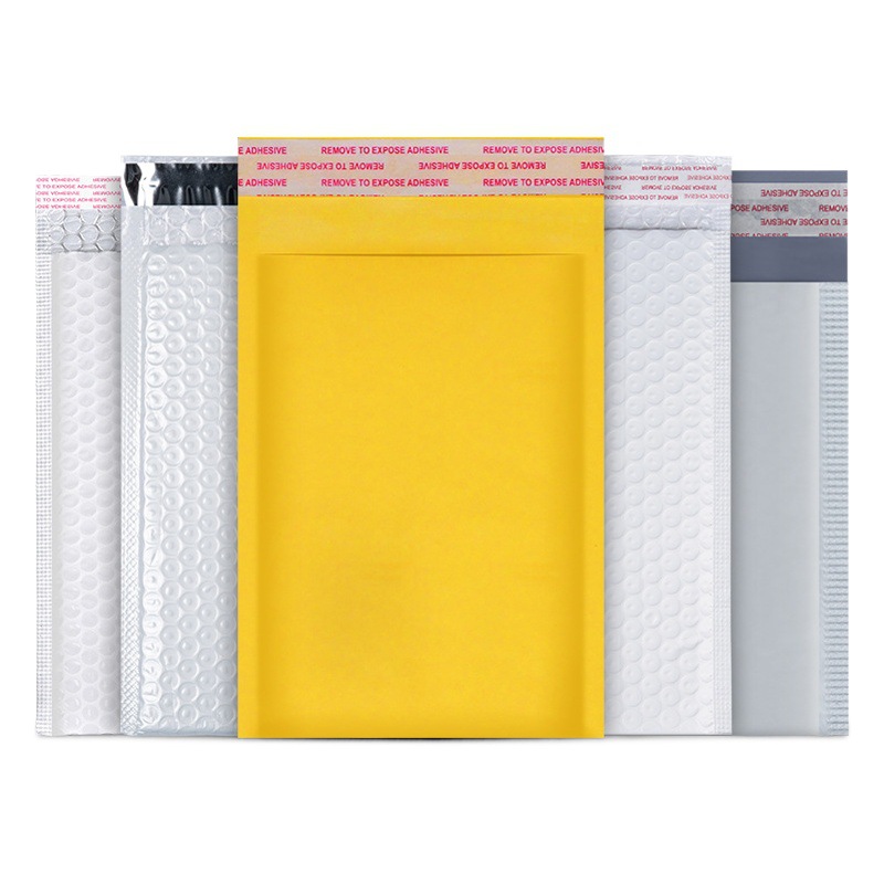 Chuangxin Yellow Kraft Paper Bubble Bag Thickeneded Foam Bag Packaging Bag Manufacturer Direct Sales E-Commerce Logistics Packaging Bag