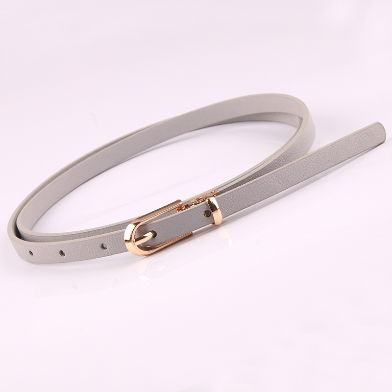 Picture of New Multicolor Decorative dress with Sweater Thin Belt Women's All-match Pin Buckle PU Small Belt Korean Style Trouser Belt