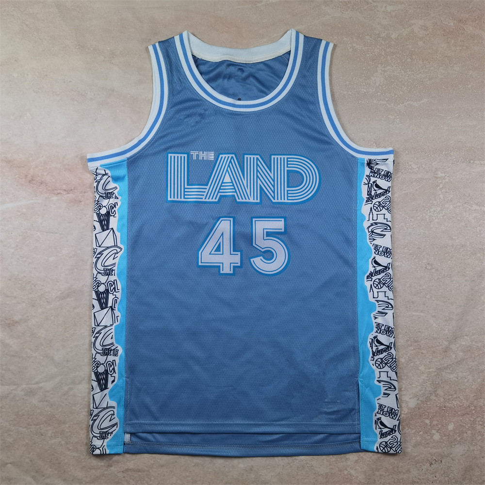 Cavaliers Hot Press Basketball Jersey 45# MITCHELL 2025 New Cavaliers 45 Blue City Mitchell