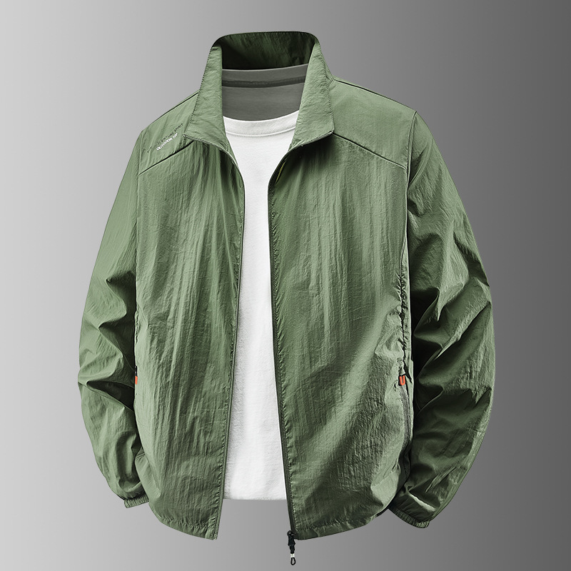 2025 Sun-protective Clothing Men's Summer Coat Thin Skin Light Breathable Anti-ultraviolet Fishing Ice Silk Men's Sun-protective Clothing