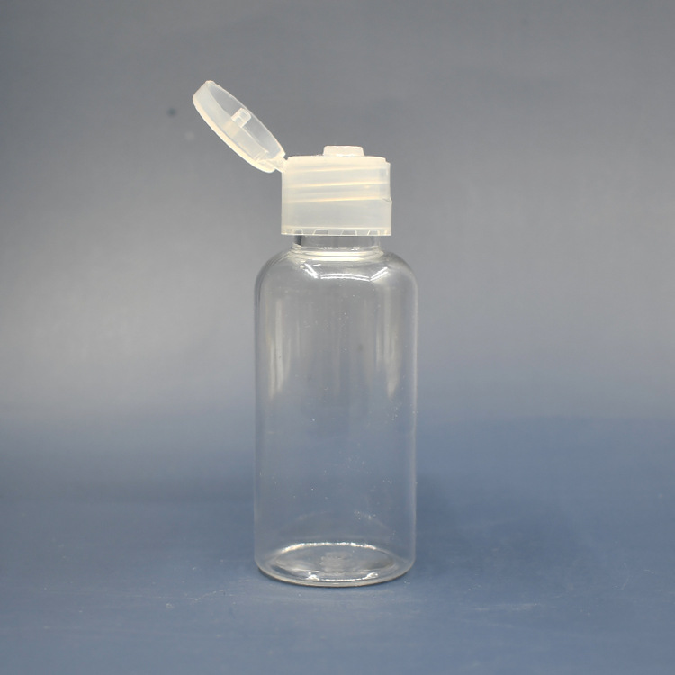Factory supply 50mlPET sub-bottle disposable antibacterial bottle, disinfection water bottle with 20 teeth flip