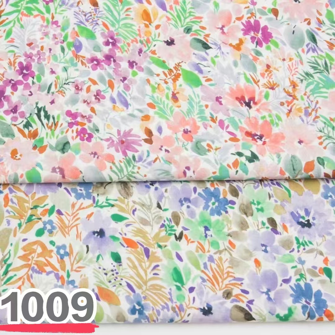 Pure Cotton 60 Count Classic Active Digital Printed Fabric Spring, Summer and Autumn Dress Children's Clothing Shirt Fabric Ready Stock