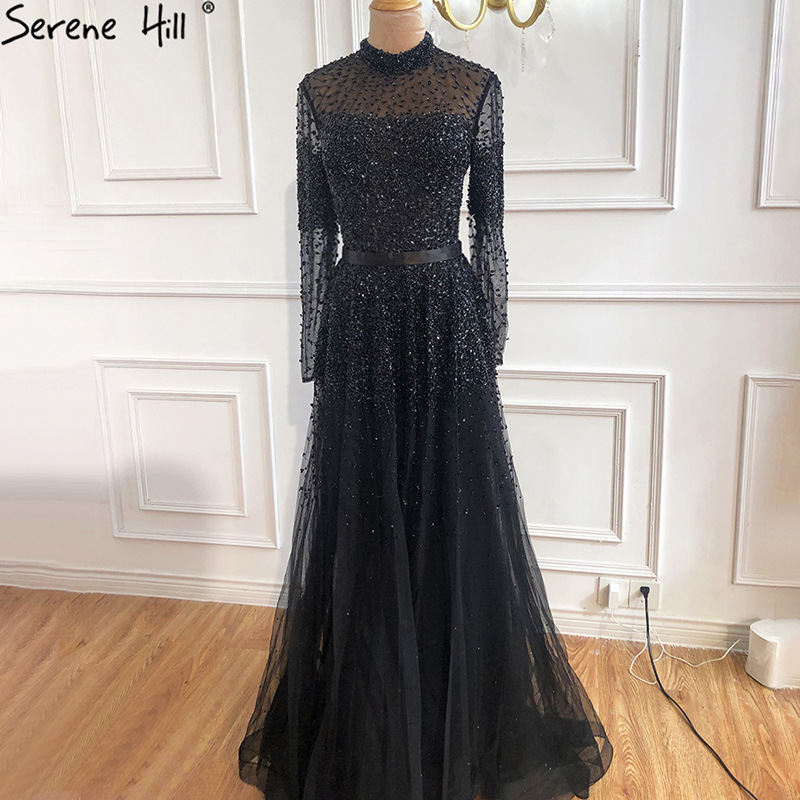 Picture of 2021 new diamond sequins high-end atmosphere long sleeve luxury annual party elegant evening dress dress LA70066