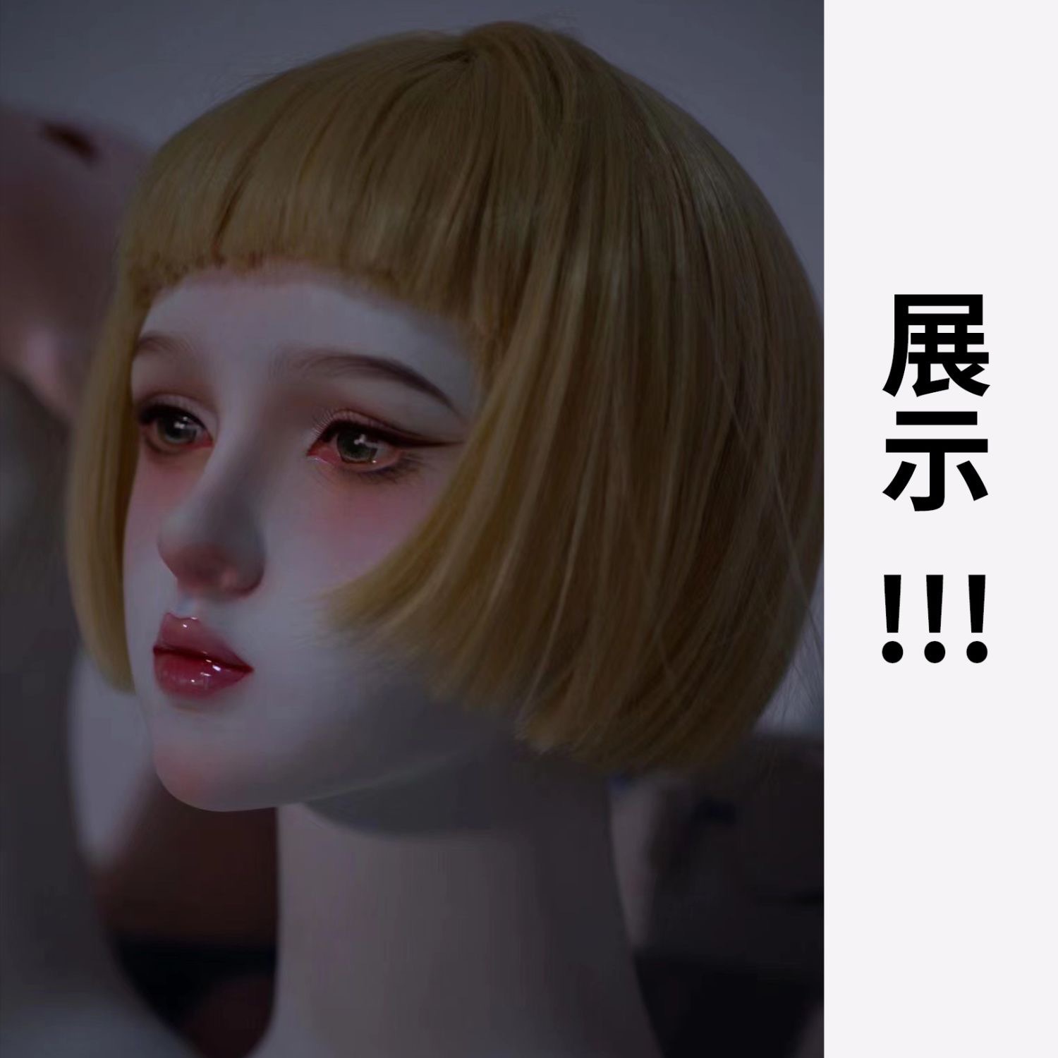 Picture of New model head without makeup can practice makeup diy makeup dummy female head model photo display model head props